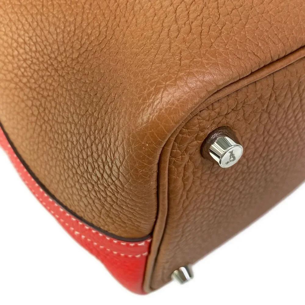 Hermès Picotin Lock Ccossack PM Handbag Rouge Coeur Gold